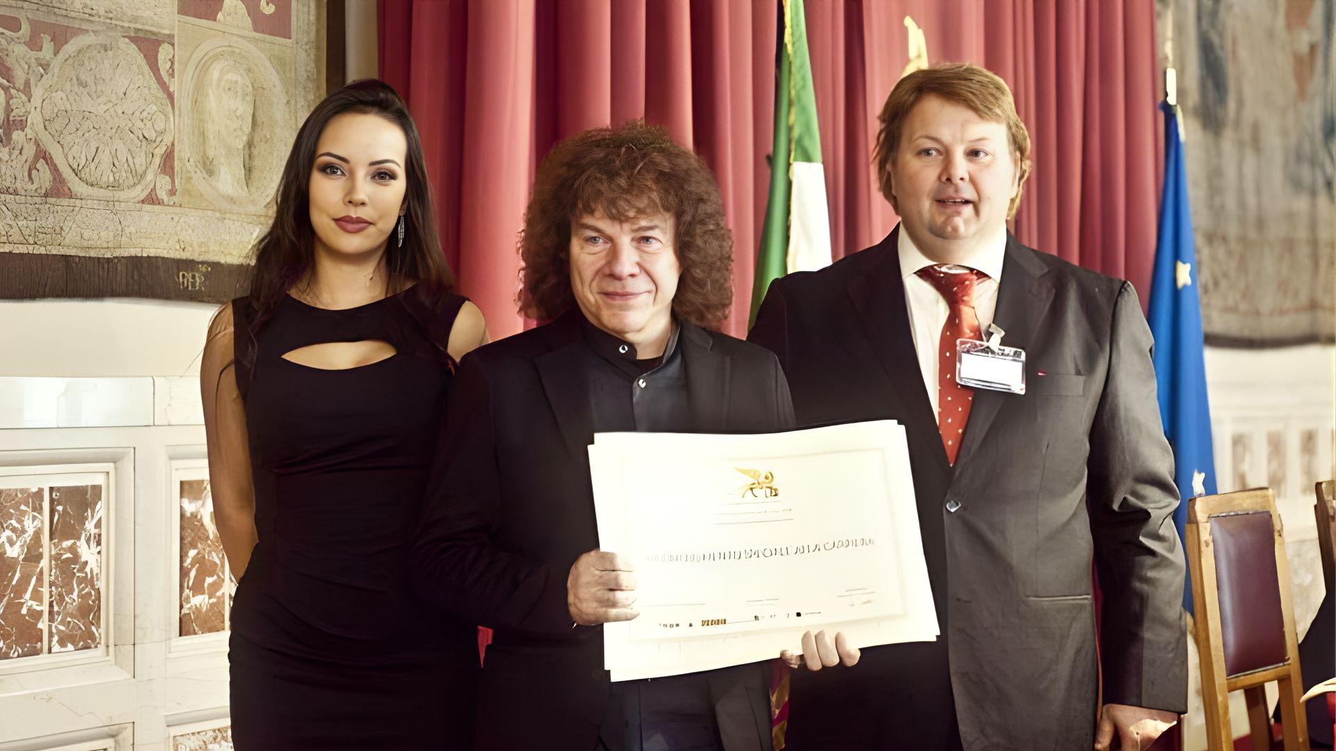Fotografia di una premiazione del Gran Premio Internazionale di Venezia